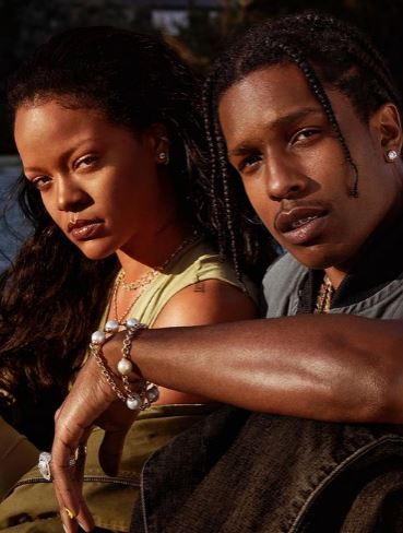 A$AP Rocky with his girlfriend Rihanna